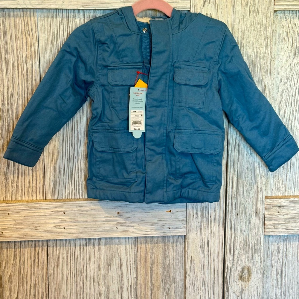 Cat & Jack Jacket with hoodie, snaps and zipper mult sizes